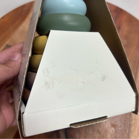 Hearth & Hand with Magnolia Toy Rainbow Wooden Ring Stacker 7pc NEW WITH DEFECT - Picture 8 of 9